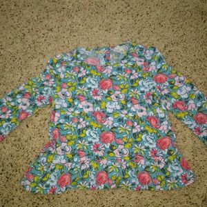 Long sleeve shirt with flowered design